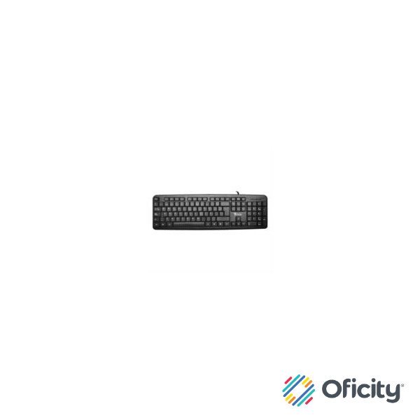Teclado Alambrico Stylos 105 Teclas Conexión USB A 1.2m Negro