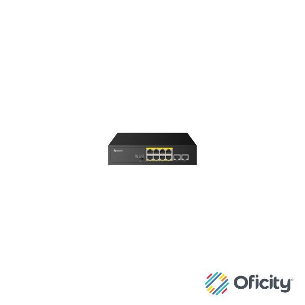 SWITCH ETHERNET STEREN DE 8 PUERTOS POE + 2 UPL