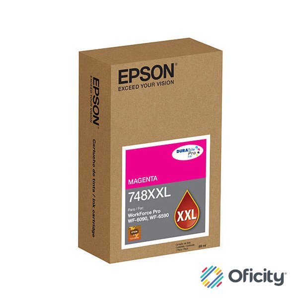 Tinta Epson T748XXL Capacidad Extra Alta WF-6090/WF-6590 Color Magenta