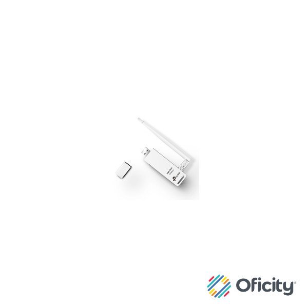 Adaptador TP-Link Wi-Fi USB TL-WN722N N150 150Mbps 2.4GHz Antena Desmontable 4dBi