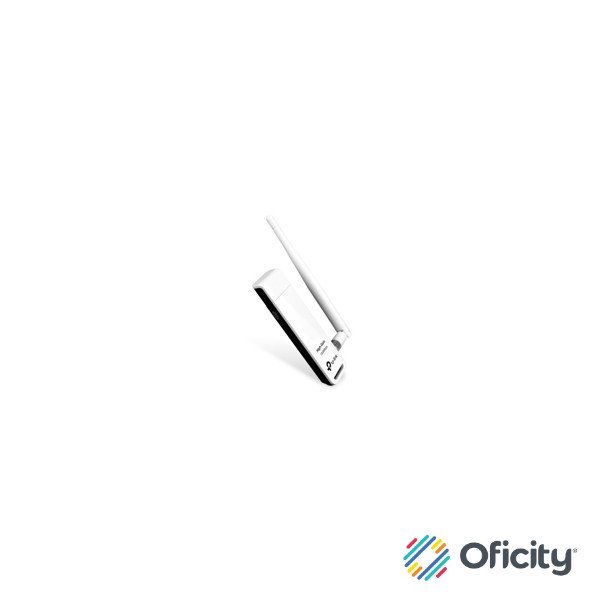 Adaptador TP-Link Wi-Fi USB TL-WN722N N150 150Mbps 2.4GHz Antena Desmontable 4dBi