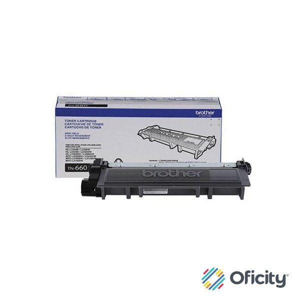 Tóner Brother TN-660 Alto Rendimiento 2600 Páginas HLL2360DW/DCPL2540DW/MFCL2700 Color Negro
