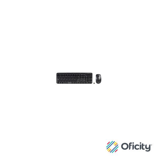 Kit TechZone Inalambrico Nifty Mouse y Teclado Estilo Retro Mouse 800 1200 600 Dpi 4Botones