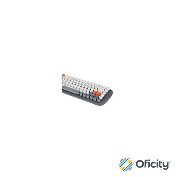Kit Teclado y Mouse TechZone Inalámbrico Ergonómico Retro Plug-Play 85 Teclas Win/Mac Mouse Óptico USB 3 Botones 1200dpi