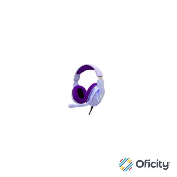 Diadema Vortred Axolotl Gamer Alámbrica RGB 3.5mm Color Morado