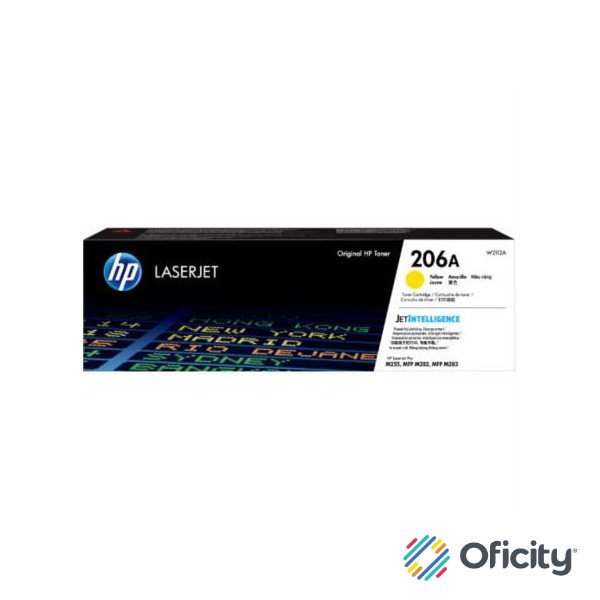 Toner HP LaserJet 206A Color Amarillo.
