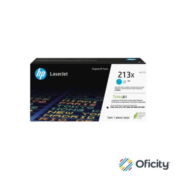 Tóner HP LaserJet 213X Color Cian