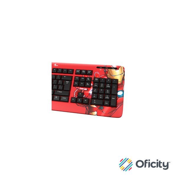 Teclado XTech Full Size Iron Man XTK-M401IM - Teclas multimedia - Español - Conexion USB